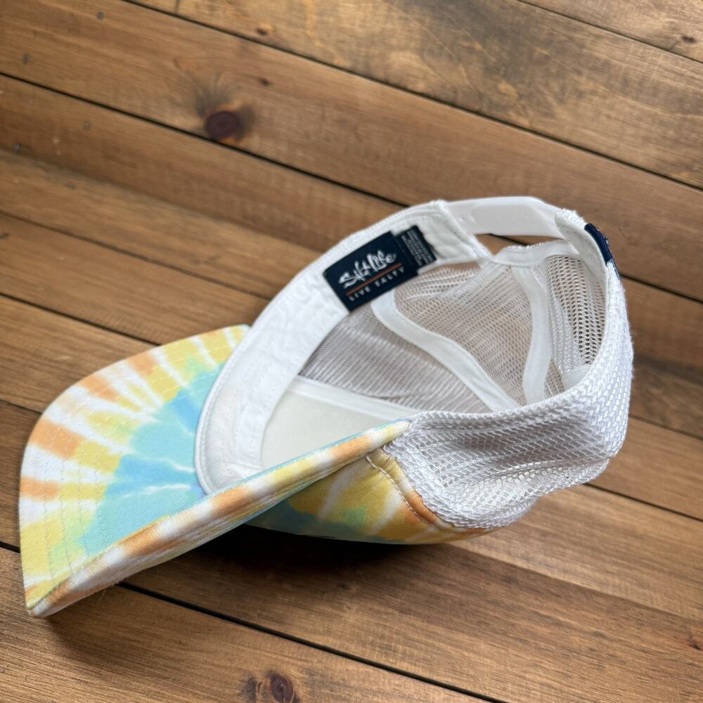 Salt Life Hat Florida Tie Dye Design Snapback Trucker Hat - Picture 6 of 6